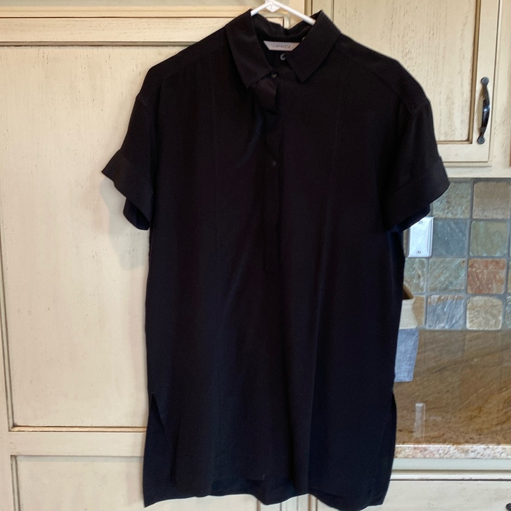 ATHLETA Silk Blend Popover XS Shirt Top Tunic